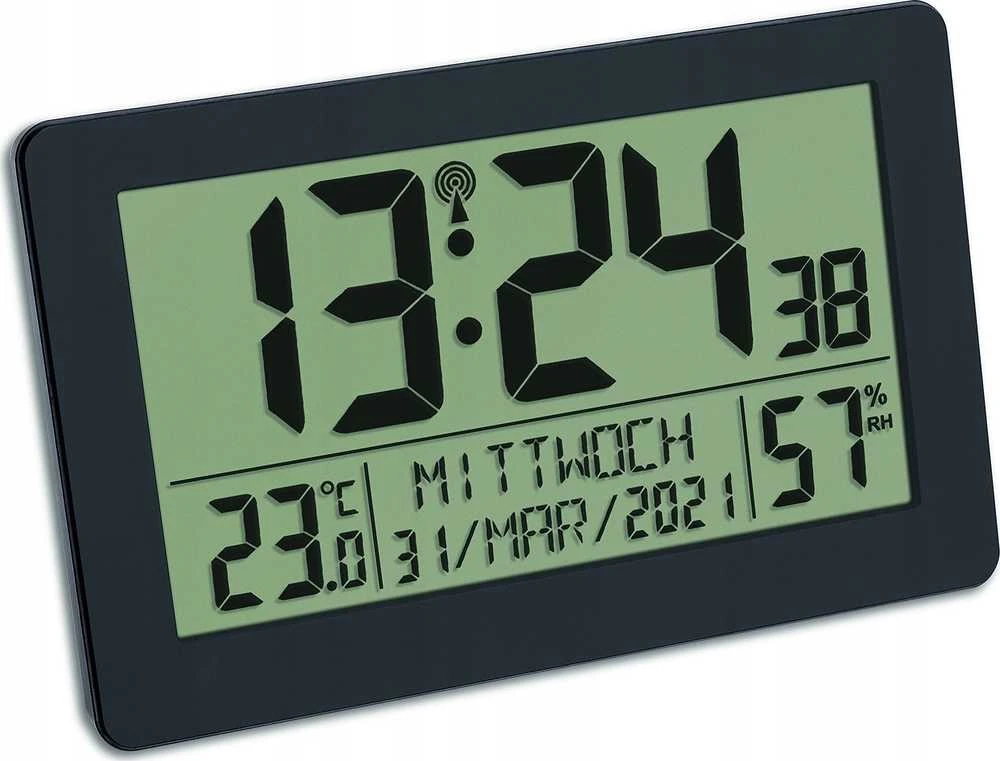 TFA TFA 60.2557.01 Radijo bangomis valdomas laikrodis su kambario klimatu