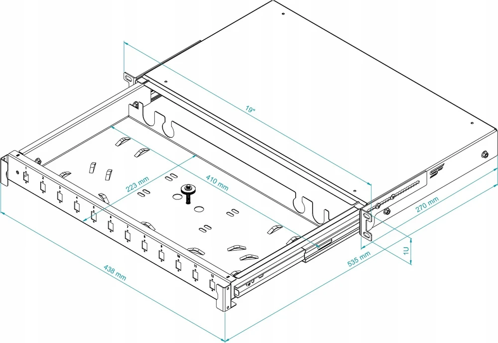 TFSP-19-1U-12S-SC-B STALFLEX FIBER OPTIC SPLIT
