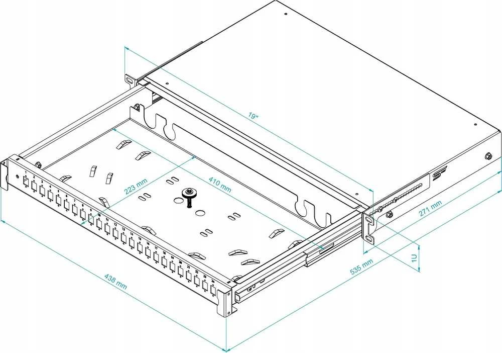 TFSP-19-1U-24S-SC-G STALFLEX FIBER OPTIC SPLIT