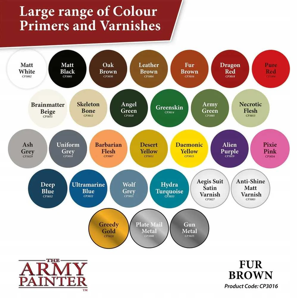 The Army Painter Armijos dažytojo spalvų gruntas: kailio ruda