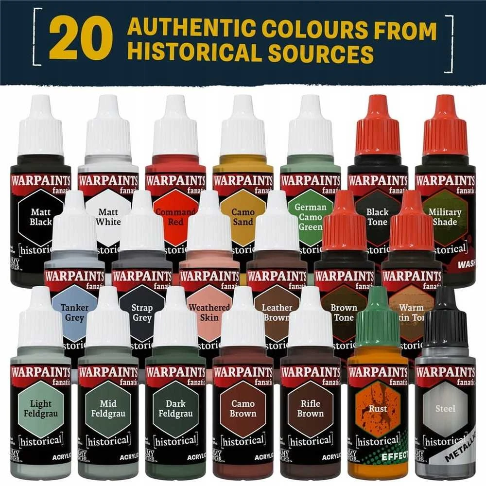 The Army Painter A4a25 – Antrojo pasaulinio karo vokiečių istorinių dažų rinkinys „Warpaints“