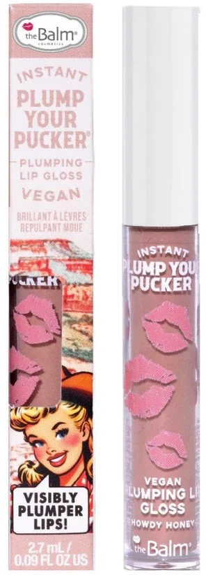 The Balm Balzamas „Instant Plump Your Pucker“ lūpų blizgis „Howdy Honey“ 2,7 ml