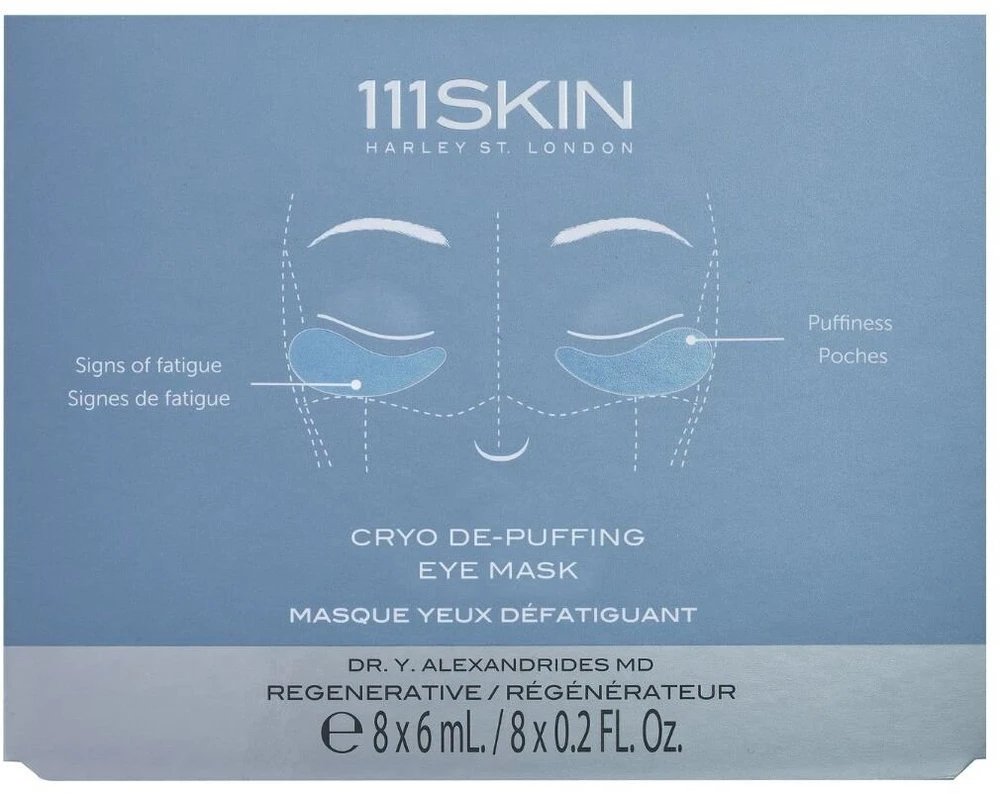 The Body Shop 111SKIN Cryo De-Puffing Eye Mask paakių kaukės, 8 x 6 ml