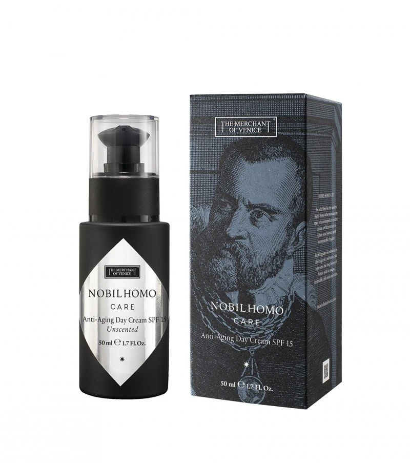 The Merchant Of Venice Nobil Homo Care maitininantis Daily Use Kreminis Face SPF 15, 50 ml