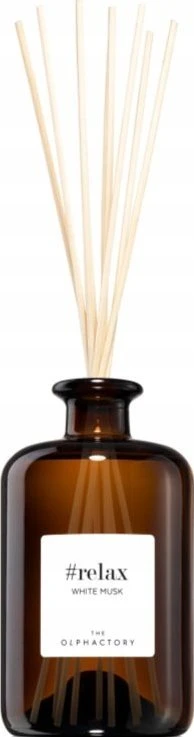 The Olphactory „Olphactory Relax Baltas Musk“ kvapiųjų lazdelių difuzorius su lazdelėmis, 500 ml