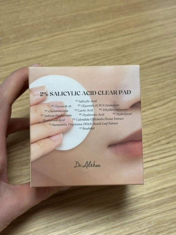 Dr. Althea 2% salicilo rūgšties skaidrios valomosios servetėlės