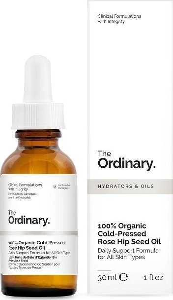 The Ordinary 100% Organic Rose Hip Seed Oil 100% tyras, šalto spaudimo erškėtuogių aliejus, 30 ml