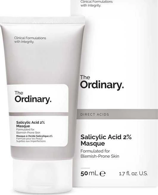 The Ordinary Salicylic Acid 2% Masque valomoji veido kaukė su salicilo rūgštimi, 50 ml