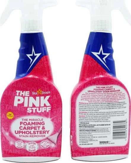 Kilimų ir apmušalų dėmių valiklis The Pink Stuff, 500 ml