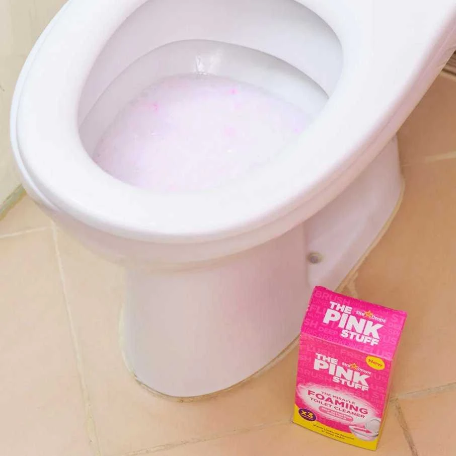 Putojantis tualeto valiklis - milteliai The Pink Stuff, 3x100g