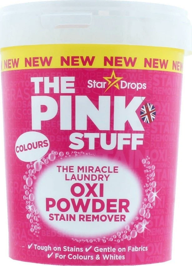 Pink Stuff The Miracle Laundry Oxi Powder Stain Remover dėmių valiklio milteliai spalvotiems skalbiniams, 1 kg