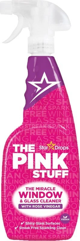 Purškiamas langų ir stiklo valiklis su actu The Pink Stuff, 750 ml