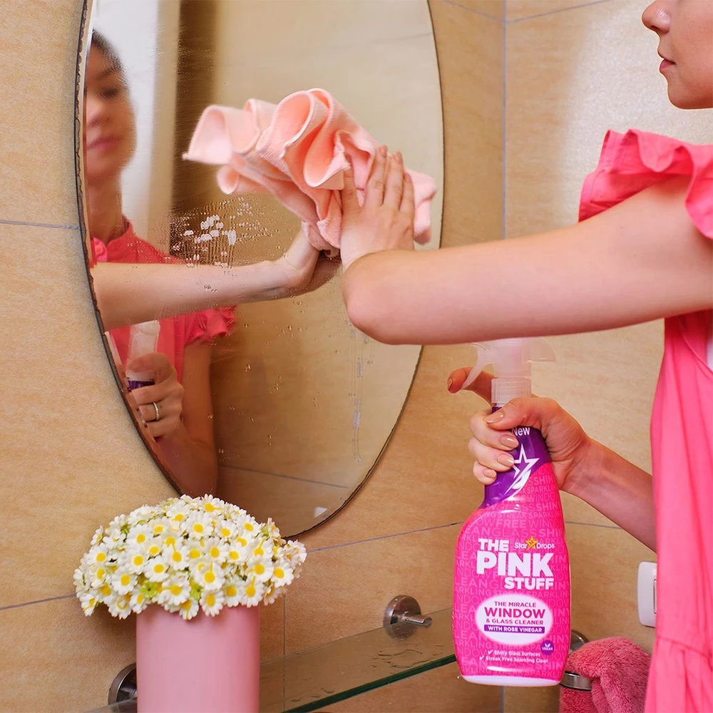 Purškiamas langų ir stiklo valiklis su actu The Pink Stuff, 750 ml