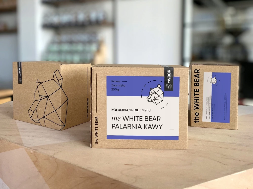 The White Bear The Baltas Bear kavos pupelės Kolumbija/Indija 250 g