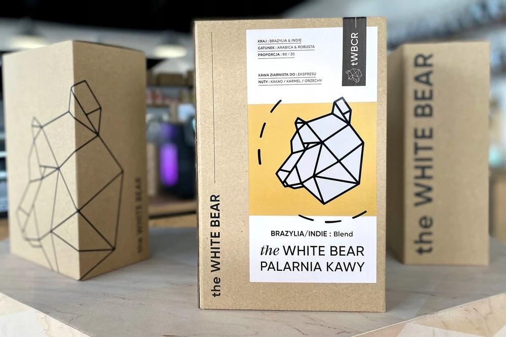 The White Bear Skrudinta kava The Baltas Bear Skrudinta kava Brazilija/Indija 1kg
