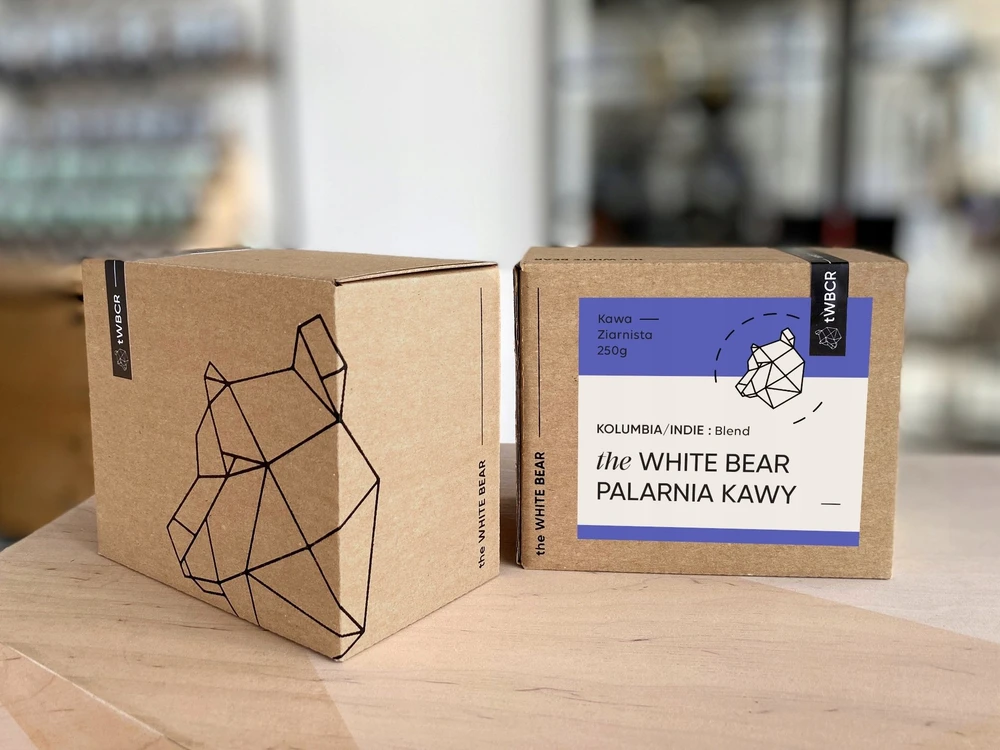 The White Bear The Baltas Bear kavos pupelės Kolumbija/Indija 250 g