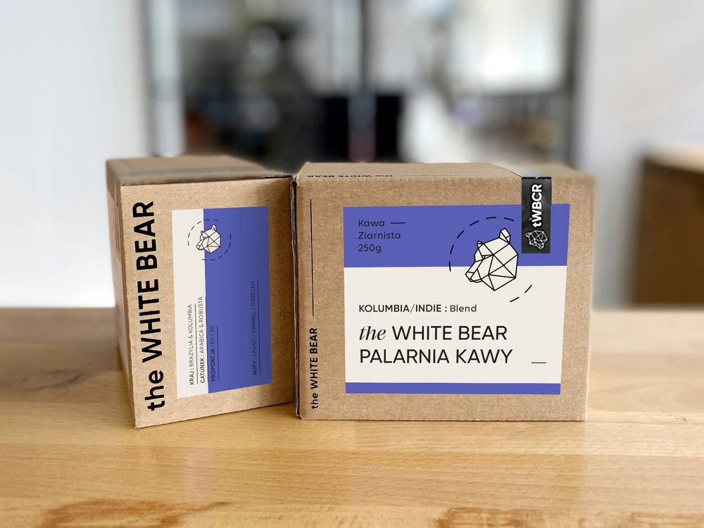 The White Bear The Baltas Bear kavos pupelės Kolumbija/Indija 250 g