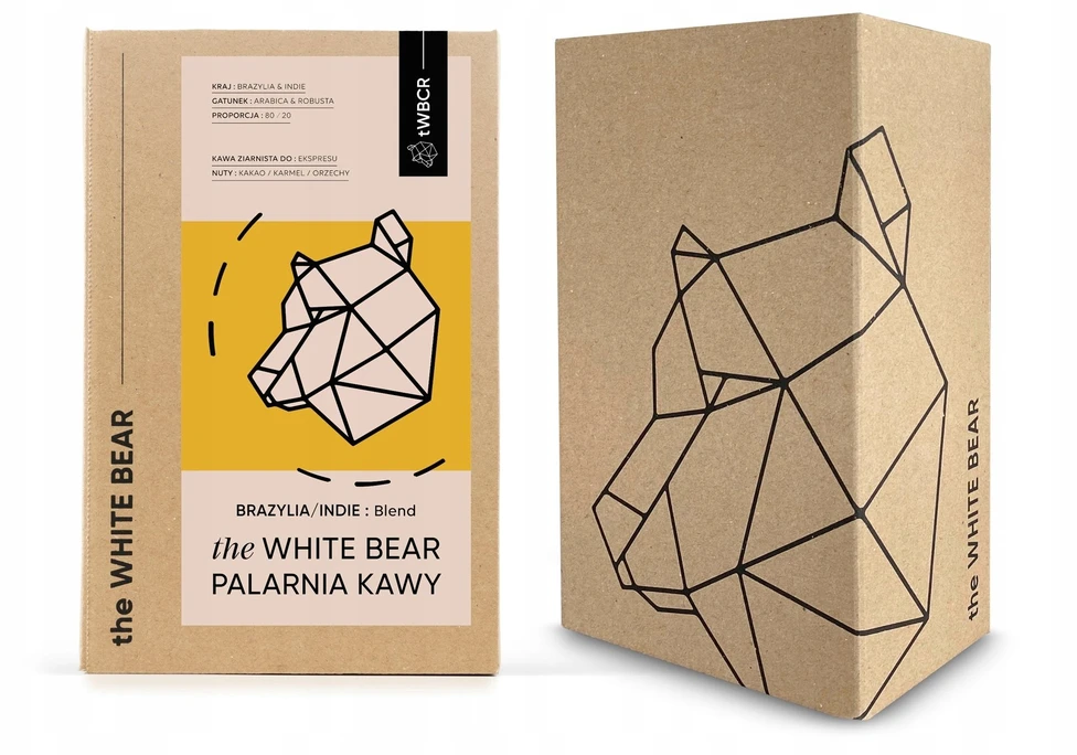 The White Bear Skrudinta kava The Baltas Bear Skrudinta kava Brazilija/Indija 1kg
