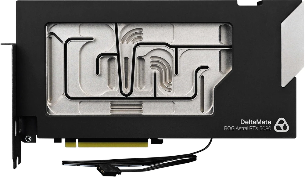 Thermal Grizzly GPU vandens blokas ARGB su galine plokšte – akrilas, juoda DeltaMate 5080 Astral (TG-DM-GPU-002)
