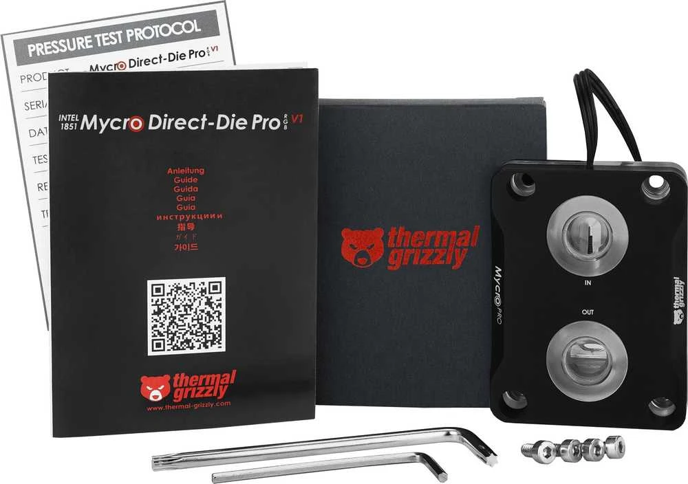 „Thermal Grizzly Intel 1851 Mycro Direct-Die Pro RGB V1“ plokštė