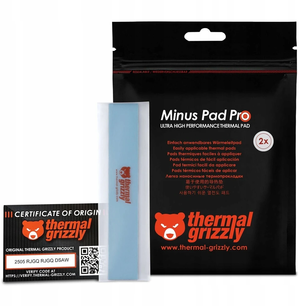 Thermal Grizzly Minus Pad Pro rinkinys su sertifikatu