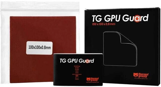 Vaizdo plokštė Thermal Grizzly Terminė „Grizzly“ GPU apsauga – 100 x 100 x 0,8 mm