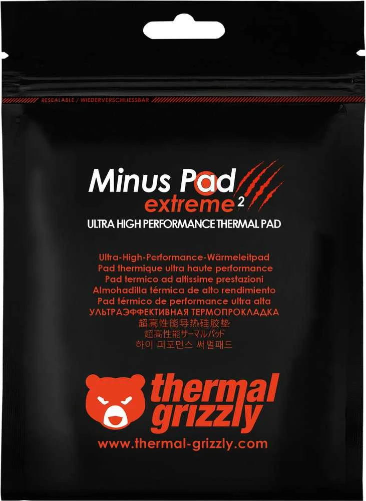 Thermal Grizzly „Minus Pad Extreme 2“ terminis kilimėlis – 100 × 100 × 2 mm