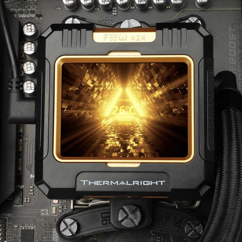 „Thermalright Frozen Warframe 420mm“ pilnas „Vanduo“ aušinimas, ARGB, juodas