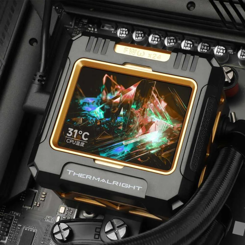 „Thermalright Frozen Warframe 420mm“ pilnas „Vanduo“ aušinimas, ARGB, juodas