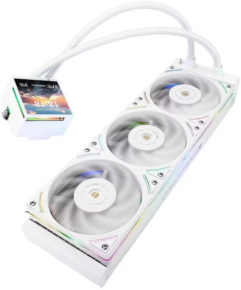„Thermalright Hyper Vision UB AiO Vanduo“ aušinimas, ARGB, „Intel“ ir „AMD“ × 360 mm, baltos spalvos
