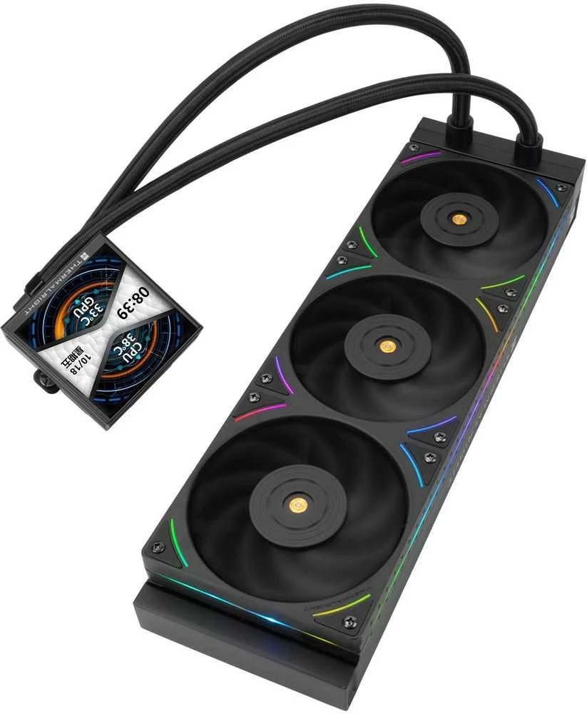 „Thermalright Hyper Vision UB AiO Vanduo Cooling“, ARGB, Intel ir AMD Socket Ø 360 mm, juodas