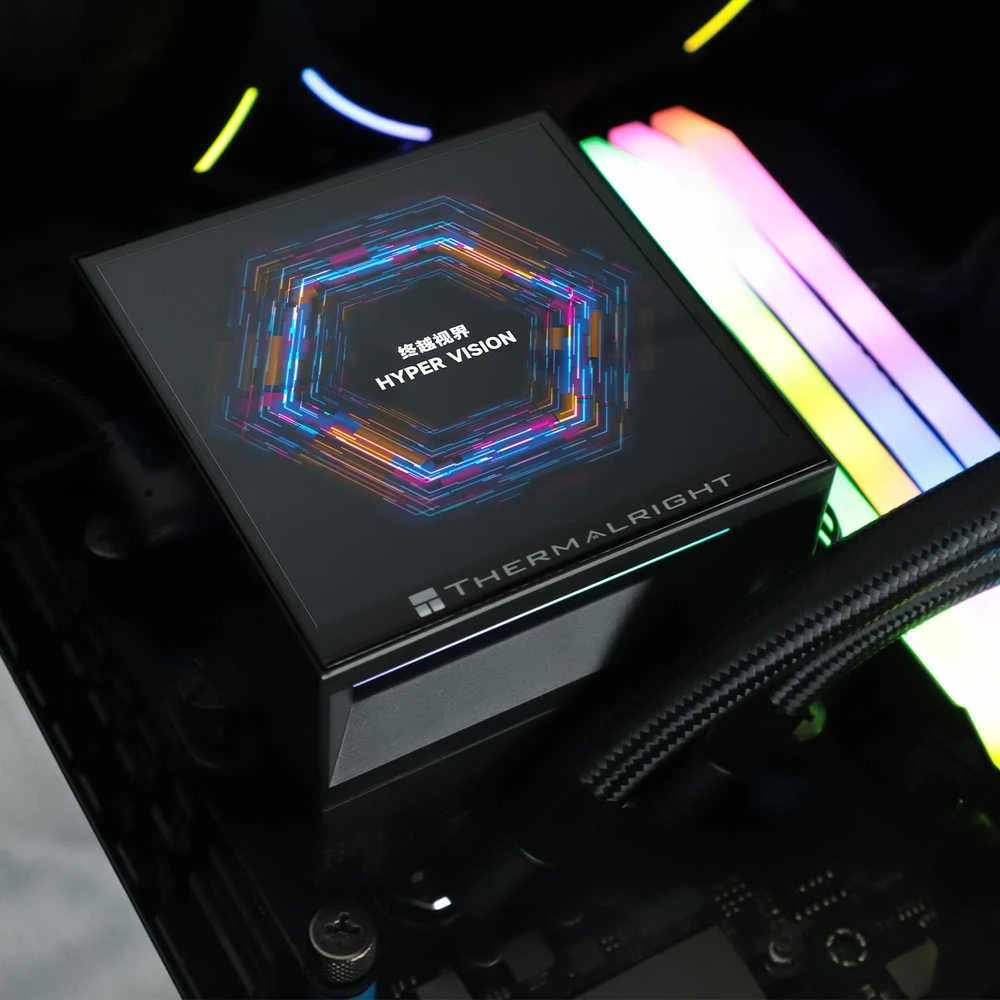 „Thermalright Hyper Vision UB AiO Vanduo Cooling“, ARGB, Intel ir AMD Socket Ø 360 mm, juodas