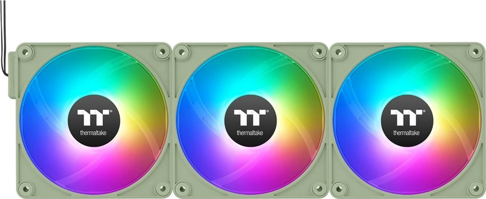 Thermaltake CT120 EX ARGB Sync ventiliatorius, 3 vnt., žalias (CL-F196-PL12MG-A)