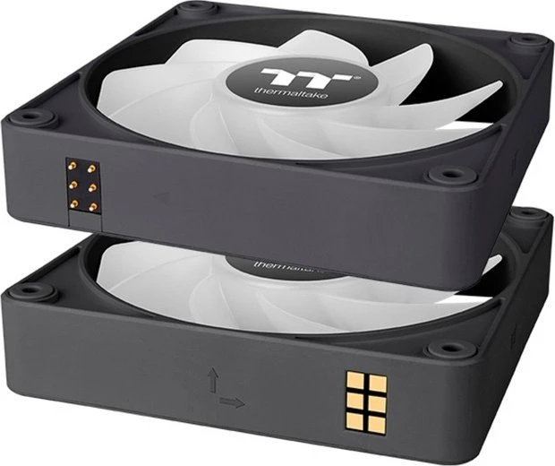 Thermaltake CT140 EX atvirkštinio ARGB sinchronizavimo ventiliatorius, 3 vnt., juodos spalvos (CL-F193-PL14SW-A)