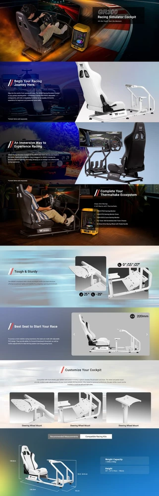 Thermaltake GR300 simuliatoriaus kabinos sniegas