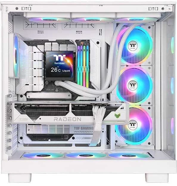 Thermaltake aušintuvas su RGB ventiliatoriais ir LCD ekranu