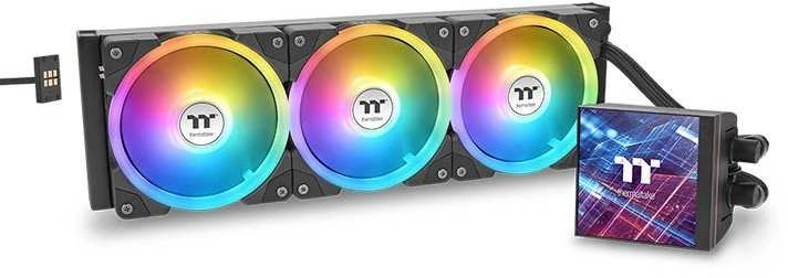 Thermaltake MAGFloe su RGB ventiliatoriais ir ekranu