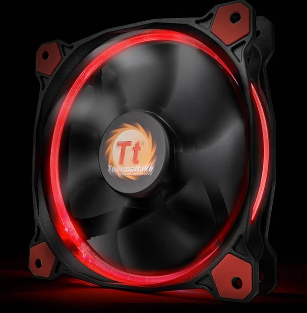 Thermaltake Riing 12 kompiuterio ventiliatorius su raudonu LED žiedu