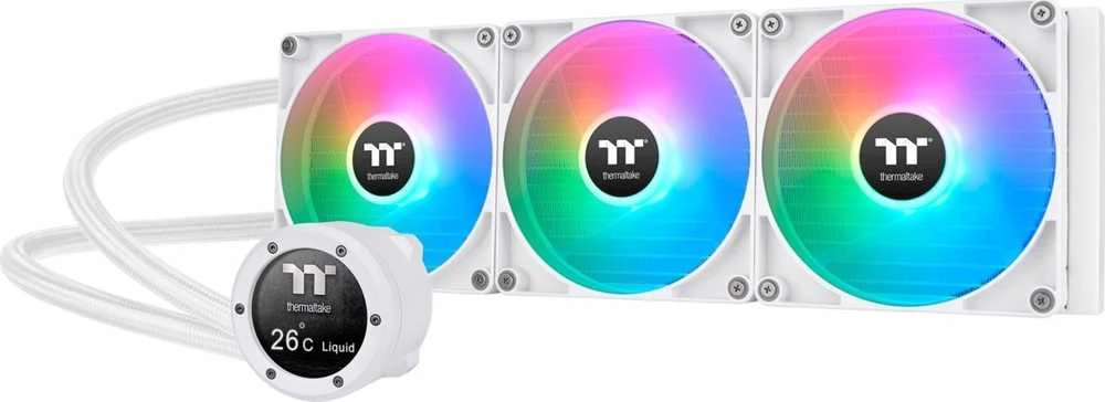 Thermaltake Vandens aušinimas - TH420 V2 Ultra ARGB (3x140mm) varis, 2.1" LCD Snow
