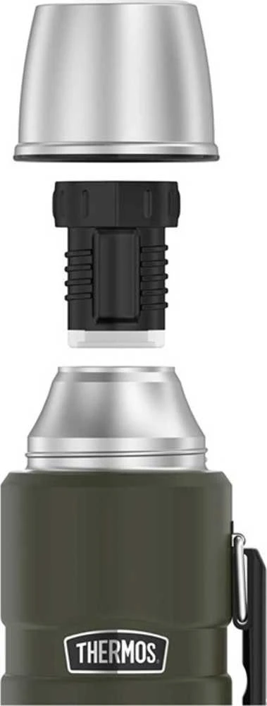 Thermos TERMOSAS 1,2 l termosas su puodelio laikikliu - armijos žalias