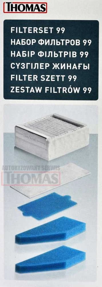 Dulkių siurblio FILTRAS THOMAS XT