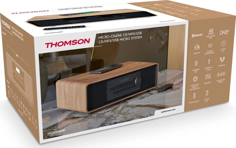Muzikinis centras Thomson Thomson Mini Tower COZY Bluetooth CD radijas DAB radijas 60W