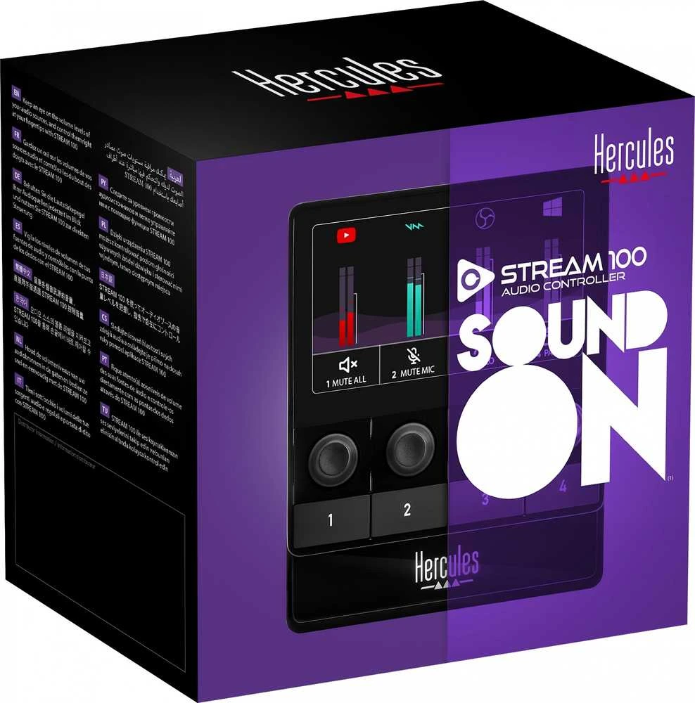 Hercules Stream 100 | Juodas | Audio Controller