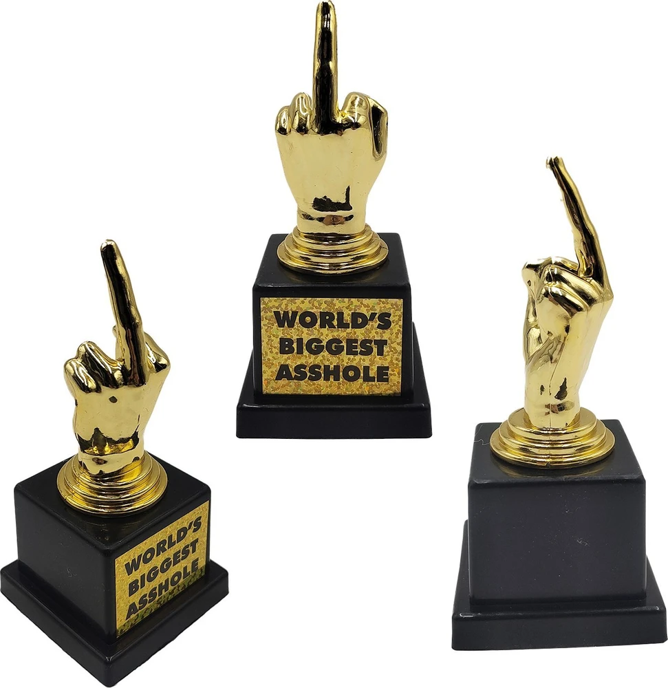 Thumbs Up Mad Monkey - TROFEUM "World's Biggest Asshole"