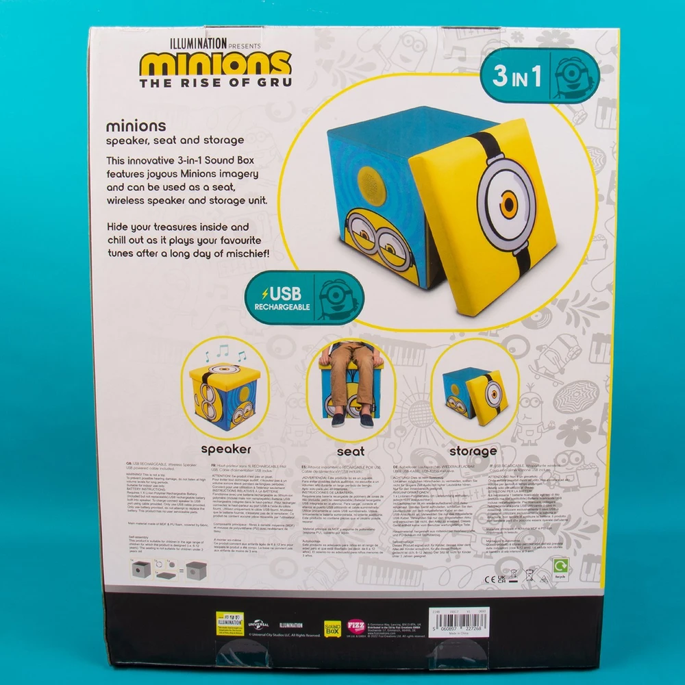 Thumbs Up Fizz Aufbewahrungsbox Minions inkl. Lautsprecher blau