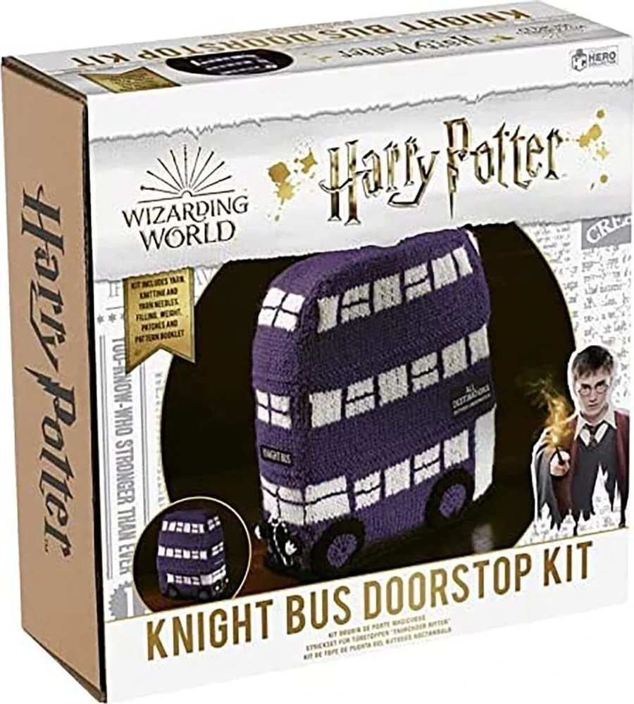 „Thumbs Up“ „Thumbs Up“! „Harry Potter“ „Strick-Set“ „Türstopper Bus“ violetinė