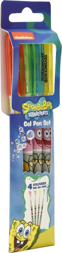 Thumbs Up ThumbsUP! Rinkinys 4 długopisów żelowych SpongeBob