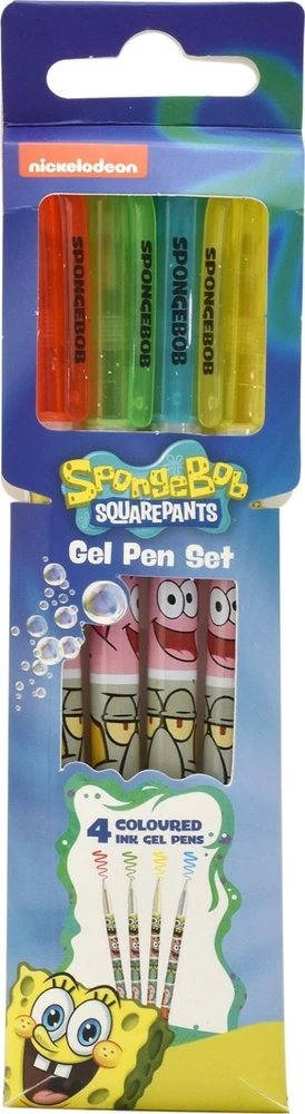 Thumbs Up ThumbsUP! Rinkinys 4 długopisów żelowych SpongeBob