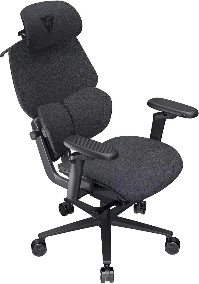 ThunderX3 FLEX Pro žaidimų kėdė, ergonomiška, aptraukta audiniu, pilka