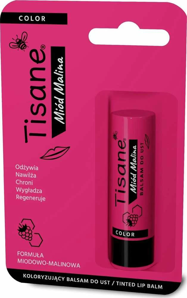 Tiande TISANE spalvos dažantis lūpų balzamas – medaus avietės